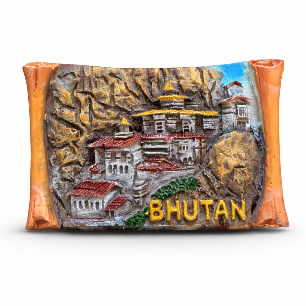 Bhutanese Souvenir Plaque   Handcrafted Cultural Decor